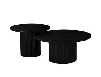 Salontafel Ronda | Zwart Eiken Fineer - set van 2