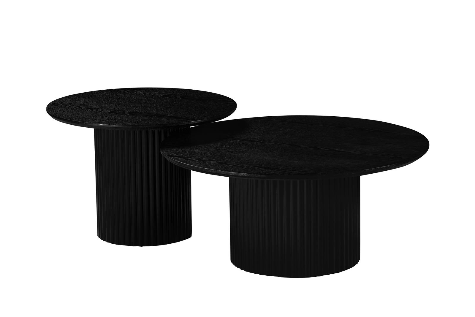 Salontafel Ronda | Zwart Eiken Fineer - set van 2