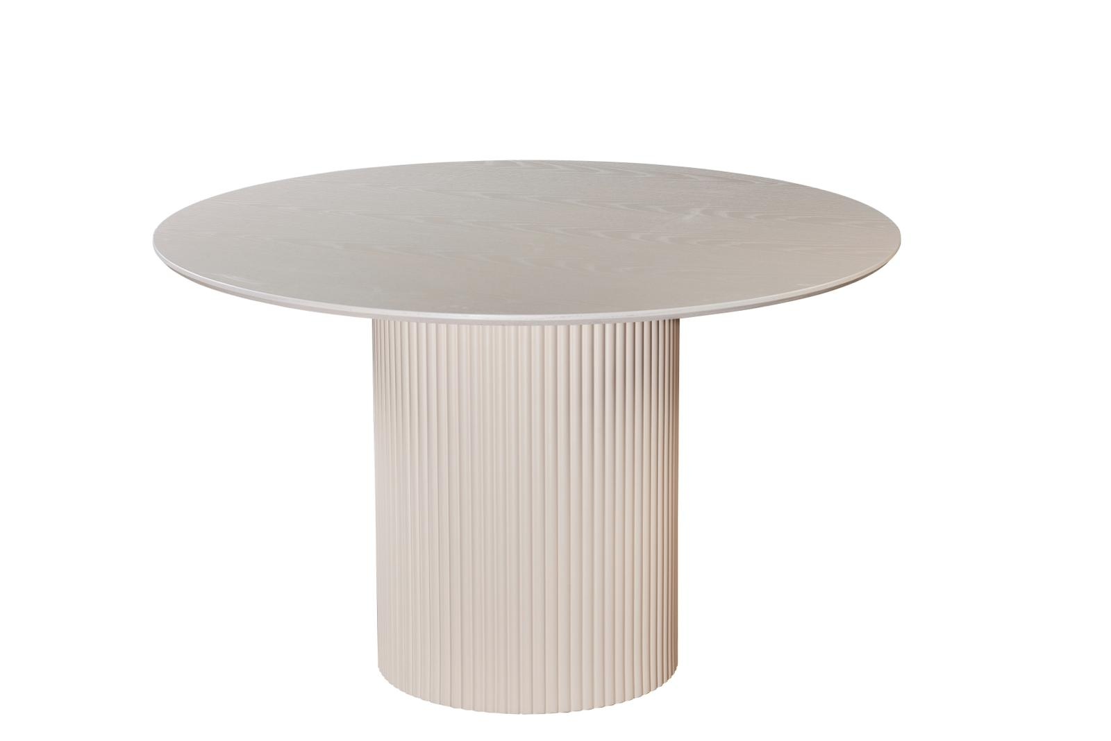 Eettafel Ronda | Gebroken Wit Eiken Fineer - Rond Ø 120 cm