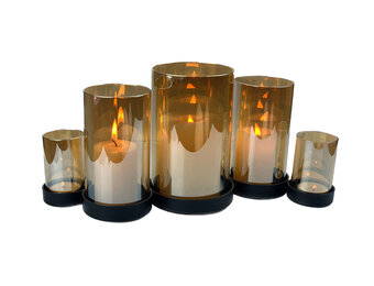 Infinity Waxinelichthouder Amber - 5 lichts