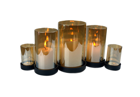 Infinity Waxinelichthouder Amber - 5 lichts