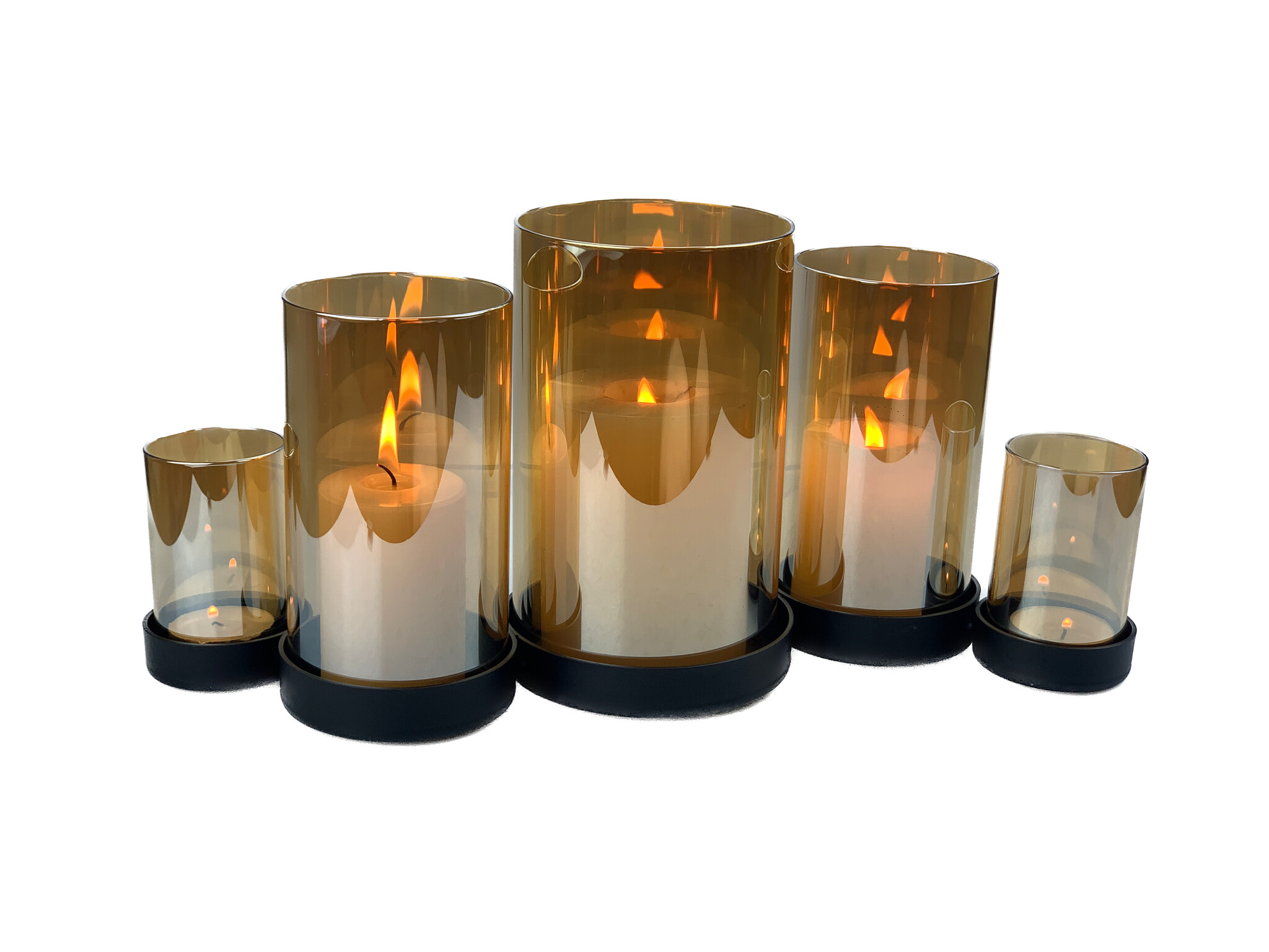 Infinity Waxinelichthouder Amber - 5 lichts - 19 X 23,5 X 22 CM