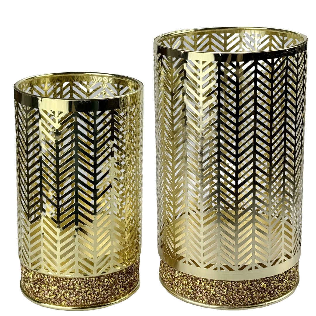 Windlicht Andora set van 2 - Goud