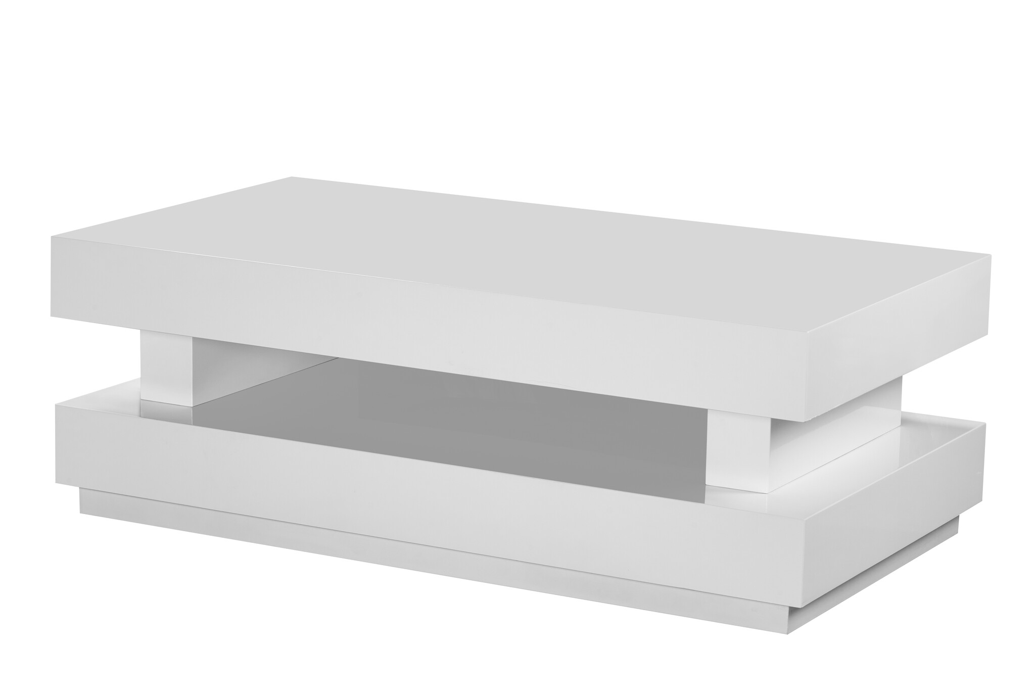 Salontafel Hamburger Hoogglans wit MDF - Rechthoekig 130 x 70 cm