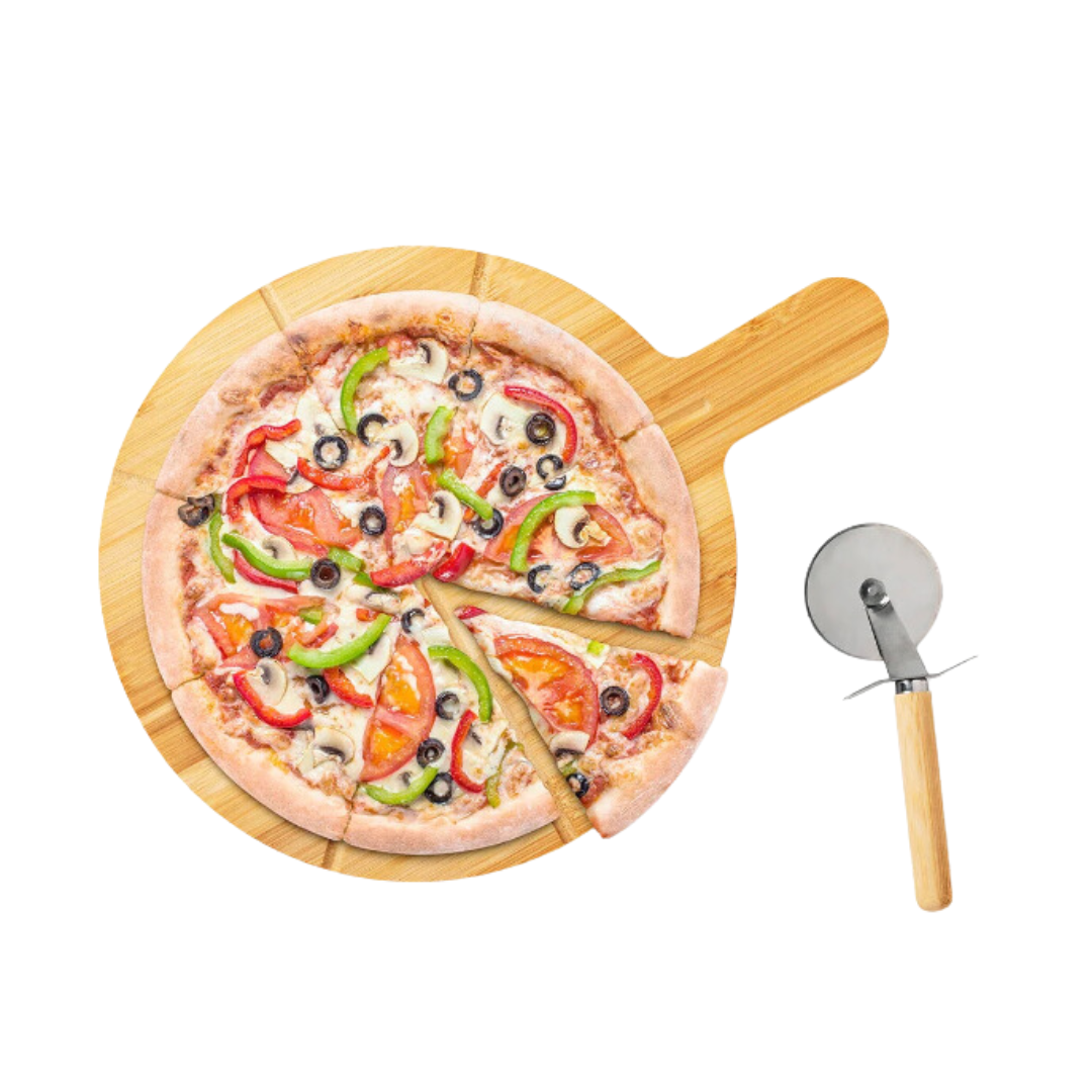 Pizza snijplank met pizzames ⌀30 cm