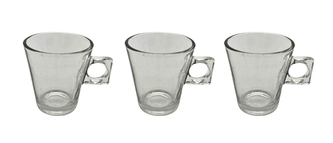 Espressokopjes set van 3 | Neutraal 8 cl