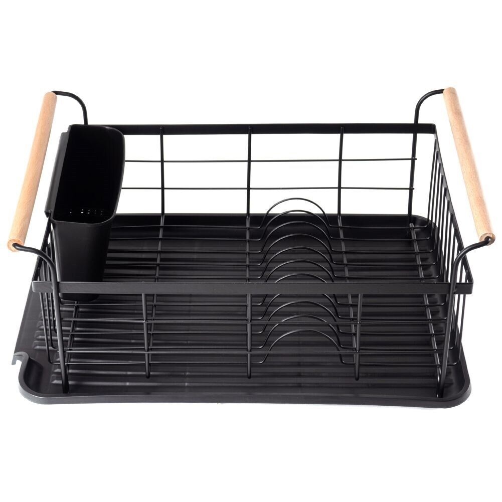 Afwasrek Afdruiprek | Bamboo - zwart metaal