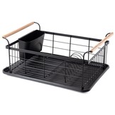 Afwasrek Afdruiprek | Bamboo - zwart metaal