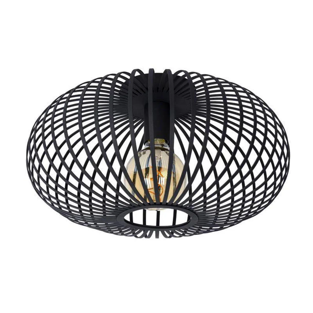 Plafondlamp Cage - Zwart |  Ø 40 cm