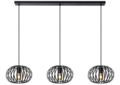 Hanglamp Cage 3 lichts - Zwart	| langwerpig