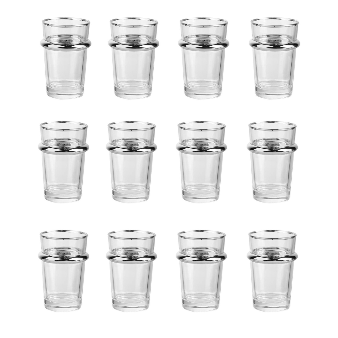 Theeglazen Casablanca - set van 12 | Zilver