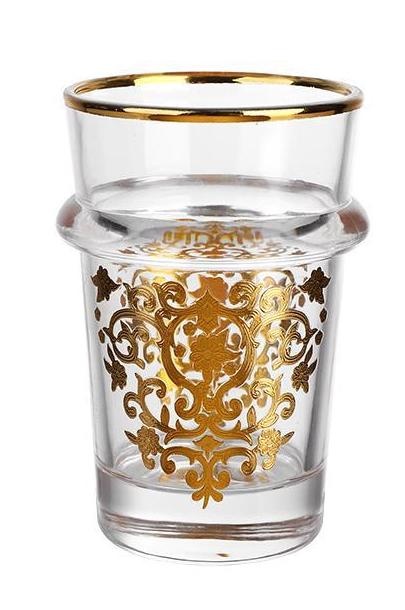 Theeglazen Asilah - set van 12 | Goud