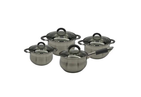 Pannenset 8 - delig - Inductie - Roestvrij staal