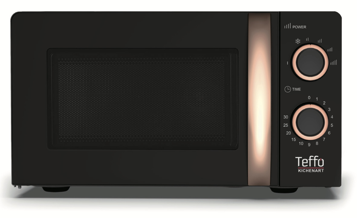 Teffo Magnetron | Vrijstaand - 20 liter - zwart / rosé goud