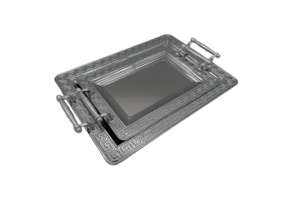 Dienblad Versa print - Oosters dienblad - Set van 2 | Zilver