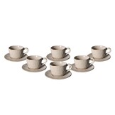 Bricard - Albi - Espressoset | Zandkleur 12-delig