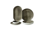 Bricard Pau serviesset 25-delig Bruin / Mat wit