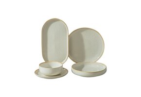 Bricard Pau serviesset 25-delig Beige / Wit