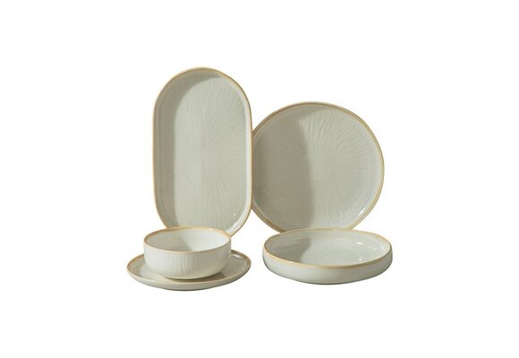 Bricard Pau serviesset 25-delig Beige / Wit