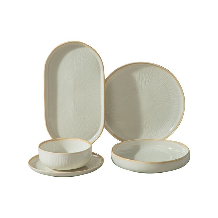 Bricard Pau serviesset 25-delig Beige / Wit