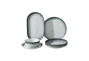 Bricard Pau serviesset 25-delig Zwart / Wit