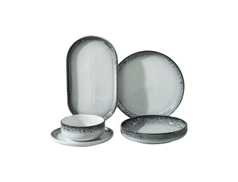 Bricard Pau serviesset 25-delig Zwart / Wit