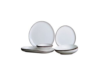 Bricard Royan serviesset 25-delig Wit / Bruin