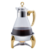 Calef Theepot met theelichthouder 1,6 Liter - Zilver / Goud | 001