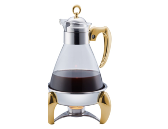 Calef Theepot met theelichthouder 1,6 Liter - Zilver / Goud