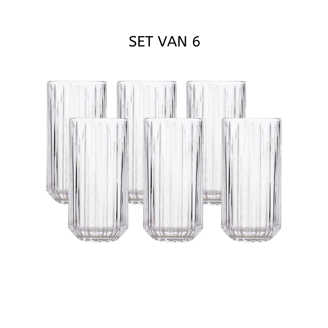 Longdrinkglazen Miracle - 430 ml - set van 6