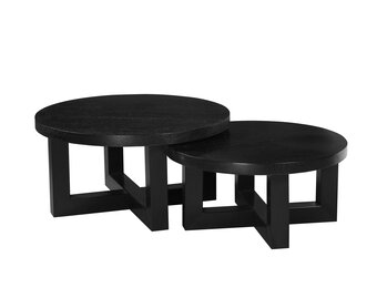 Salontafel Blackwood | Zwart Eiken Fineer - set van 2