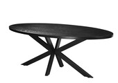 Eettafel Blackwood | Zwart Eiken Fineer - Ovaal