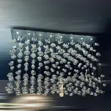 Hanglamp Bubbles 160 x 40 cm Smoke glas