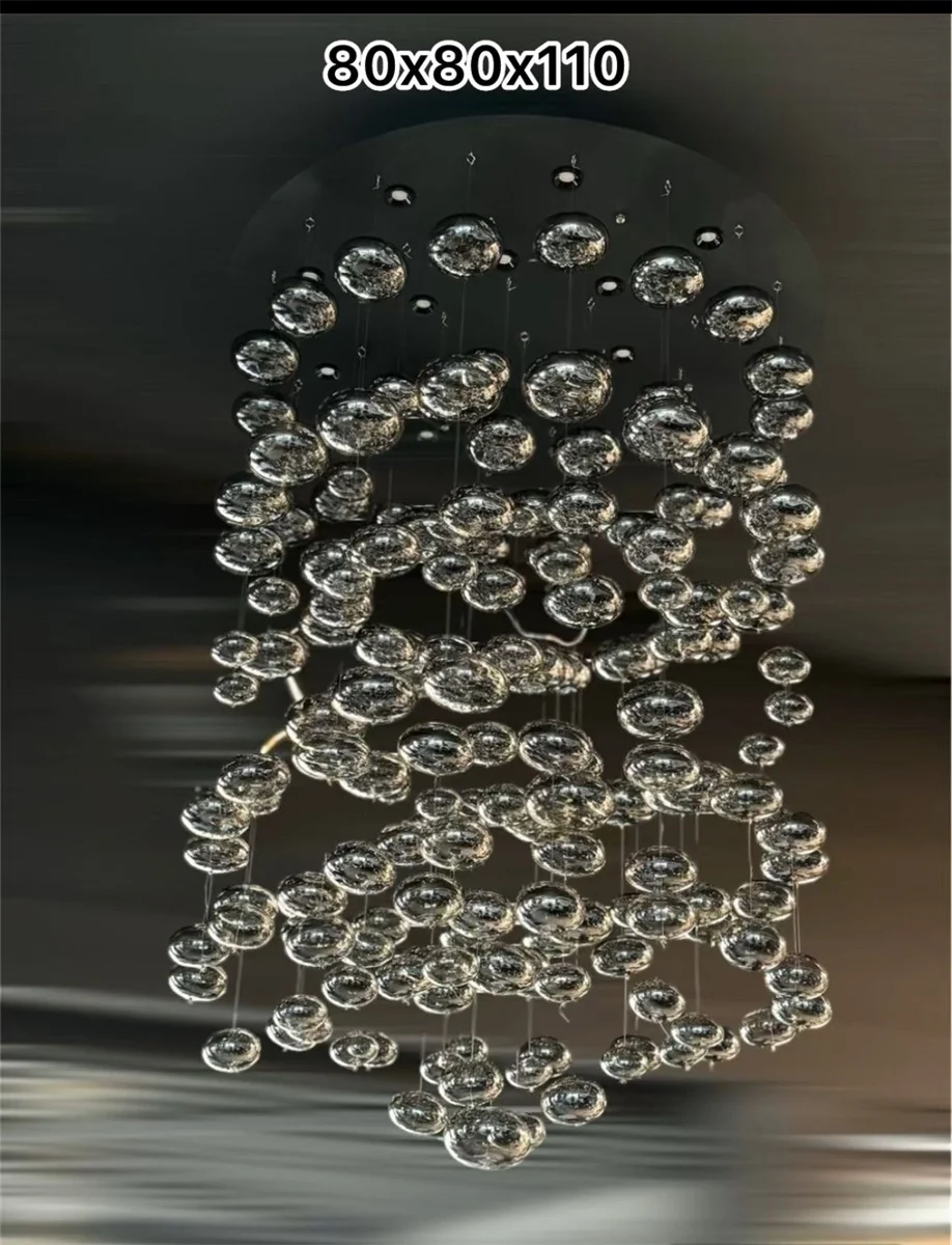 Hanglamp Bubbles Ø 80 cm Smoke glas