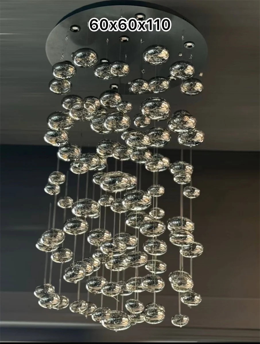 Hanglamp Bubbles - Smoke glas - Ø 60 cm