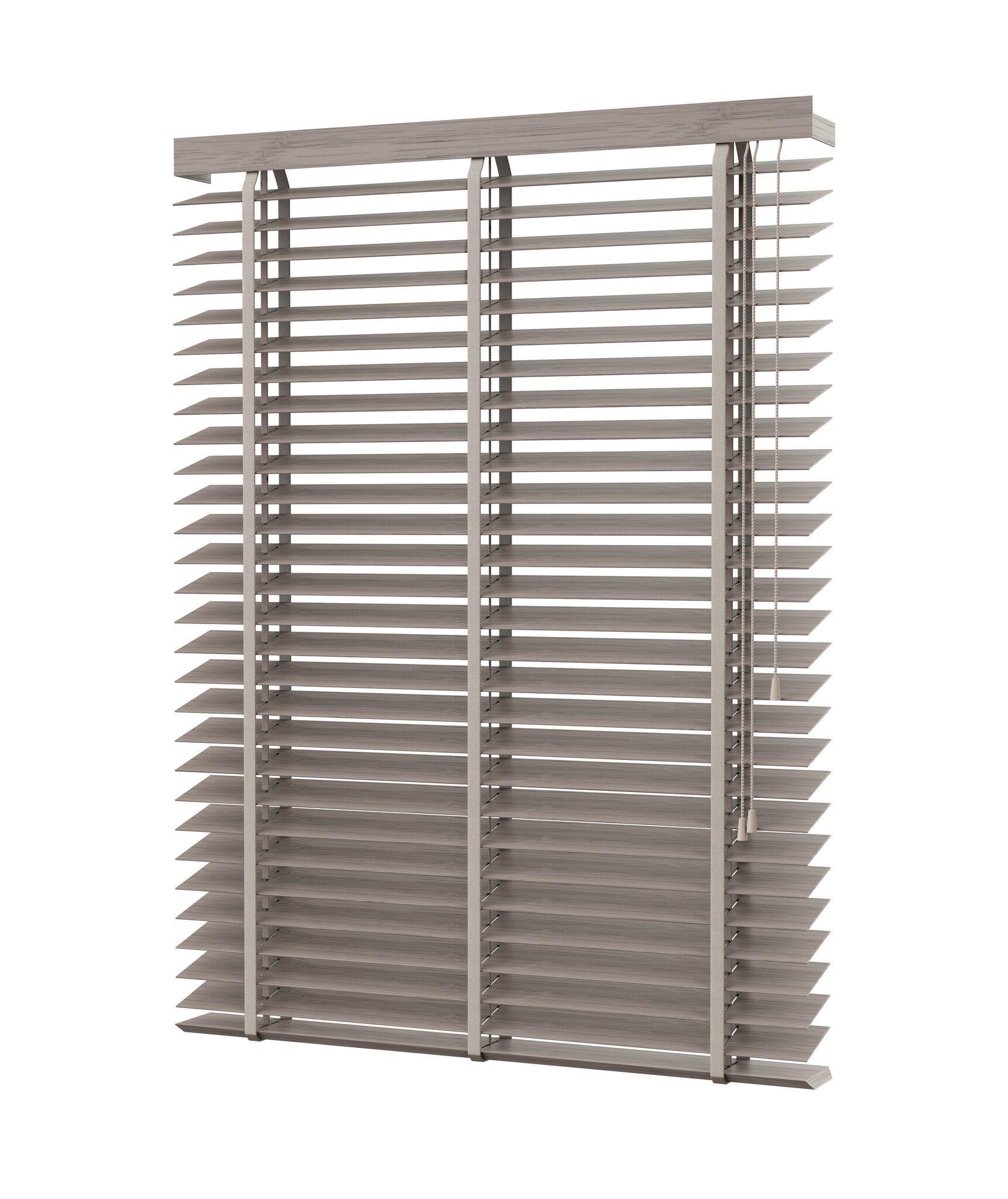 Bamboe jaloezie - Taupe met Nerf