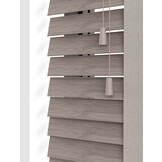 Bamboe jaloezie - Taupe met Nerf