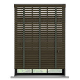 Bamboe jaloezie - Wenge met nerf