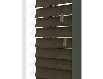 Bamboe jaloezie - Wenge met nerf