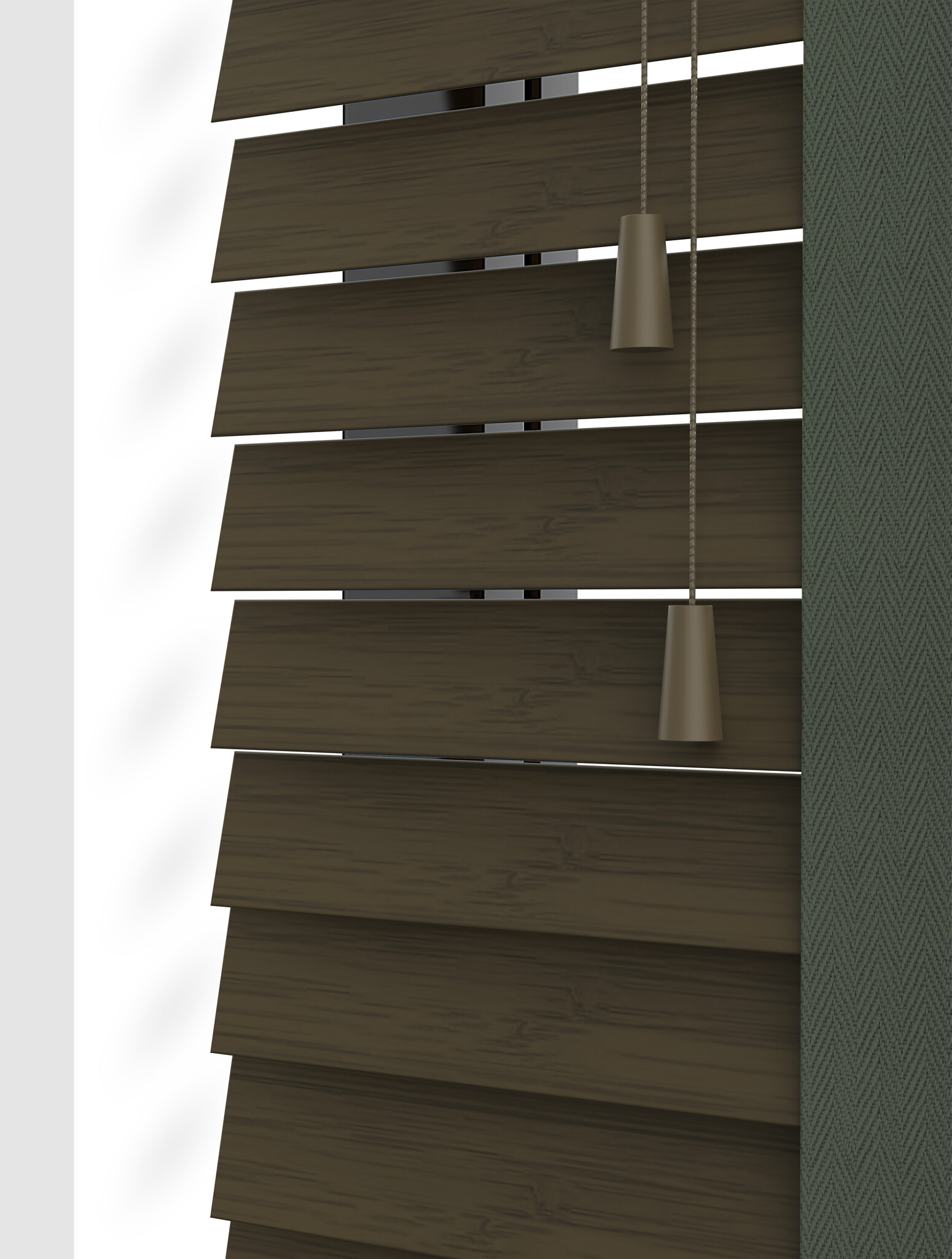 Bamboe jaloezie - Wenge met nerf