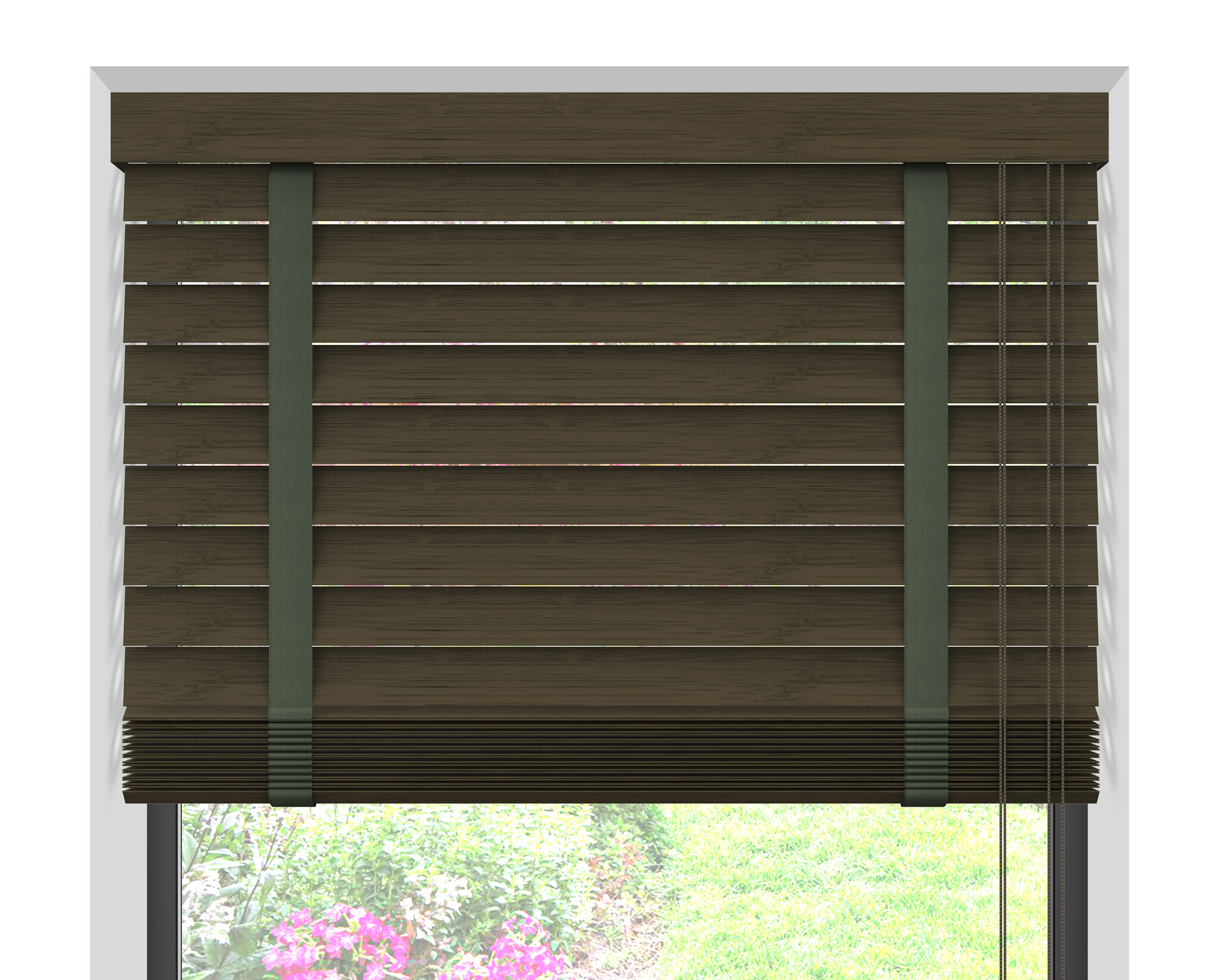 Bamboe jaloezie - Wenge met nerf