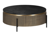 Salontafel Goldtown Zwart Eiken Fineer | Ø90 cm