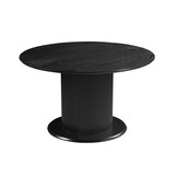 Eettafel Woodville | Zwart Eiken Fineer - Rond Ø 130 cm