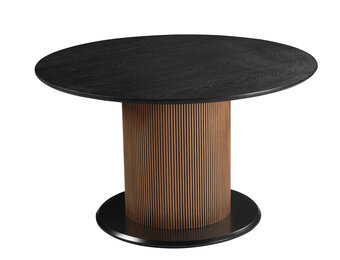 Eettafel Goldtown | Zwart Eiken Fineer - Rond