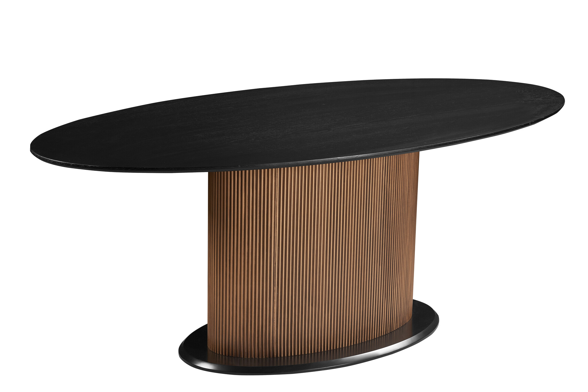 Eettafel Goldtown | Zwart Eiken Fineer - Ovaal 200 cm