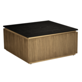 Salontafel Goldtown Zwart Eiken Fineer | 90 x 90 cm