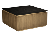 Salontafel Goldtown Zwart Eiken Fineer | 90 x 90 cm