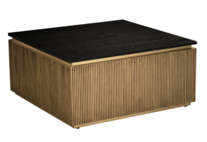 Salontafel Goldtown Zwart Eiken Fineer | 90 x 90 cm