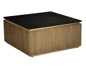 Salontafel Goldtown Zwart Eiken Fineer | 90 x 90 cm