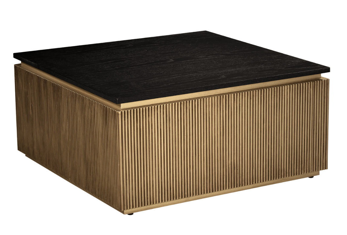 Salontafel Goldtown Zwart Eiken Fineer | 90 x 90 cm